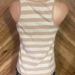 Current/Elliott XS Tan And White Striped Pocket Tank Top Photo 4
