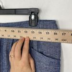 Old West Old Navy Pants Women Blue Linen Rayon Blend Wide Leg Elastic Waist Drawstring M Photo 8