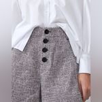 ZARA  High Waist Tweed Texture Weave Button Shorts Pink/Black Size S NEW Photo 9