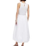 Madewell NWD Melody Bubble Hem Smocked Midi Dress White Size Medium Photo 2