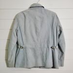 Ralph Lauren Lauren Light Blue Suede Leather Womens Jacket Size M Photo 4