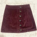 Maroon Corduroy Skirt Red Photo 2