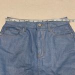 Tinseltown High Rise Metallic Shimmer A-Line Casual Mini Denim Skirt Photo 4