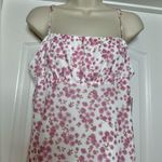 Kirious  Pink & White Floral Y2K Ruffled Adjustable Spaghetti Strap Juniors Dress Photo 1