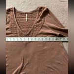 Free People  Bell Sleeve Boho Tunic Top Cinnamon‎ Stretchy Soft Size Xsmall Photo 7