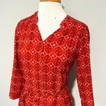 41Hawthorn red White Navy Blue Cristen Shirt Dress Photo 2