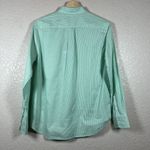 Everlane  Womens Button Up Shirt 4 Cotton Green Mint Striped Pastel Easter Photo 4