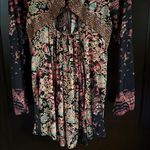 Free People Like New  Stevie Tunic Top / Minidress Black Combo Pattern Small $128 Photo 13