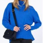 Princess Polly Colbolt Blue Knit Larnee Turtleneck Womens Sweater Blue Small Photo 2