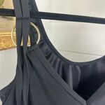 Eloquii  One Piece Swimsuit Size 16 W Black NWT Cutout Gold Hardware Underwire Photo 6