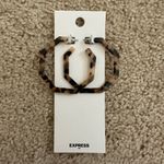 EXPRESS  Cheetah Print Hoop Earrings Photo 0