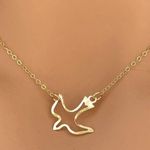 Boutique Flying Swallow Necklace | Yellow Gold Gold Plated 925 Sterling Silver Photo 0