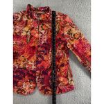 Coldwater Creek  Women Large Floral‎ Boho Chic Tapestry Blazer Jacquard Jacket Photo 3