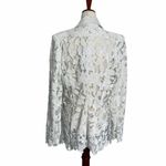 Nadine Merabi Velvet Lace Blazer White Size 12 Photo 5