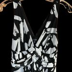 Maurice's Black & White Flattering V-Neck Dress with Draping at the front. Photo 1