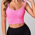 Shrinking Violet Pink tank crop top Photo 0