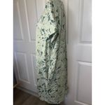 St John's Bay XL Green Tropical Print Linen Shirt Dress Short Sleeve Pockets Photo 2