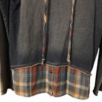 Cloth & Stone NEW Anthropologie  Chambray Plaid Hoodie Size Small Photo 3