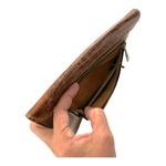 Patricia Nash  Midi Leather iPad Case Clutch Brown Cognac Vintage Style Photo 9