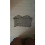 ASOS Gray The Crop Bandeau 2 NEW Coquette Girl Bratz Cosplay Fairycore Festival Photo 3