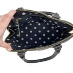 Anne Klein Black Structured Double Handle Dome Satchel Purse Bag Photo 6