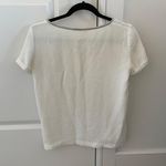Maje White Grey Shimmer/Glitter V-neck Top Photo 1