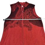 Coldwater Creek Burgundy red knit paisley r Photo 0