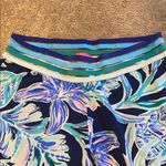 Lilly Pulitzer  Georgia May Palazzo Pants "Ready Set Gecko" Blue Pink Size Medium Photo 3