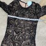 Tea & Cup NWT  Los Angeles Bodycon Sequined Cocktail Dress Longsleeve in Black M Photo 14