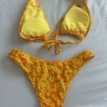 Yellow Floral Bikini Set Photo 3