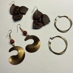 Lot Of 3 Costume Pierced Earrings Dangle / Hoop Photo 0