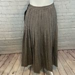 Houndstooth GIORGIO SANT.ANGELO 100% Wool Black & White  Circle Skirt-6 Photo 3