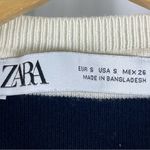 ZARA Knit Small Crop Top Tank Top Retro Academia Nautical Striped Photo 4