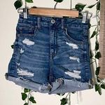 American Eagle Curvy High Rise Shortie Denim Shorts Photo 0