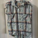 Mossimo Supply Co Plaid Sleeveless Button Up top M Photo 0