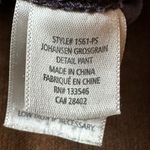 Ecru  Purple With Black Stripe On Side straight Leg Mid Waist With Pockets SZ L Photo 8