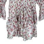 Princess Polly  Guetta Dress Womens 4 White Sheer Floral Mock Neck Boho Coquette Photo 2