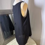 Banana Republic Black Relaxed Tank Top with sheet detailing and layered in back Photo 8