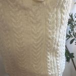Joie  Cream Cable Knit Turtleneck Sweater Vest Photo 3