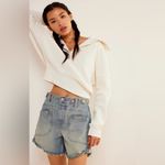 We The Free Free People  Palmer High-Rise Button Fly Slouchy Denim Shorts Size 32 Photo 3