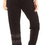 Terez Faux Leather Star Cut Out Joggers Photo 2