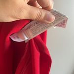 ZARA  Red Long Sleeve‎ Shift Dress With Button And Tie Detail Womens Size XS Photo 5