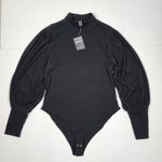 Forever 21  Plus Bodysuit Ribbed Black Knit Puff Long Sleeve NWT Size 2X Photo 15