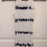 Sundry  Women’s White & Navy Blue Tie Dye Ribbed Tank Top Size S NEW Photo 0