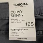Sonoma Jeans NWT Gray Curvy Skinny High Rise Size 12 Skinny Tapered Leg Stretch Photo 10