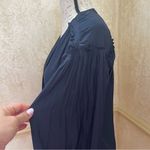 Ramy Brook Womens Navy Ruched Sleeve
V-Neckline Silky Blouse Sz XS Photo 5