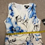 DKNY  Floral Printed Draped Front Mini Dress Blue 12 Photo 8