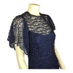 Nicole Bakti Scalloped Flutter Sleeve Beaded Mermaid Dress STYLE #663 size 8 Photo 6