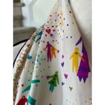 White Rainbow People Holding Join Hands Love Yourself Silk Scarf 90s Teacher Photo 4