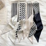 Exquisite Satin Silky Chic Style Black White Selection Twillys Photo 3